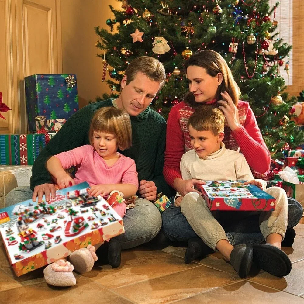 Christmas Advent Calendar, Kids 24 Days Countdown Xmas Building Blocks Toys 28